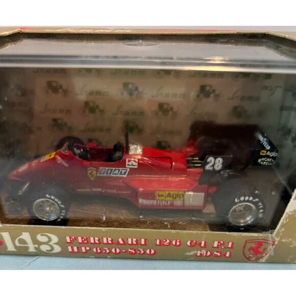 NEW in Box 1984 Ferrari 126 C4 F.1 650-850 HP Die Cast 1:43 Racing Car Brumm Oro - Picture 3 of 7